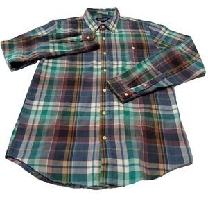 Ezekiel Multicolored‎ Plaid Lightweight Flannel Button Down Shirt Men's Medium